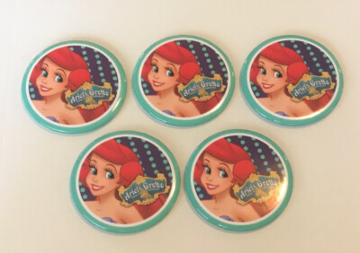 DISNEY California DCA Ariel's Grotto Pinback Button Little Mermaid Lot of 5