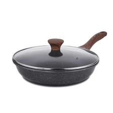 Nonstick Skillet with Lid Healthy Chef's Pan 11 Inch PFOA Free Ideal for Cooking