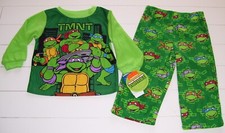 Nickelodeon 2 Pc Teenage Mutant Ninja Turtle Fleece LS Shirt Pants Pajamas 2T