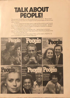 1974 People Magazine PRINT AD Subscription Offer Promo VTG 1970s Paul Newman