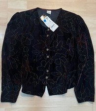 Canda C&a Vintage 1980s Velvet Jacket Top Womens Ladies Size 18 ?12 Women Ladies