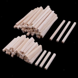 100 lot Unfinished Balsa Square Wooden Dowel Rod for Wood Modelling Hobbies 100 lot Unfinished Balsa Square Wooden Dowel Rod for Wood Modelling Hobbies