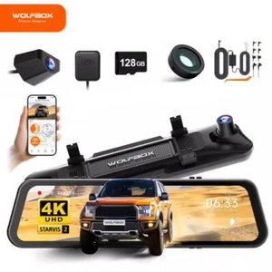 WOLFBOX G900PRO IMX678 Caméra d'enregistrement vidéo Dash Cam et objectif polarisant&128G SD