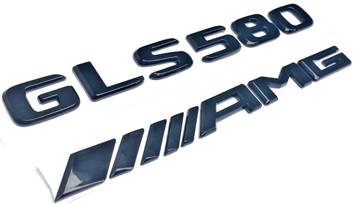 Black E55 AMG Style Rear Trunk Emblem Badge For Mercedes - Adhesive Back Replacement