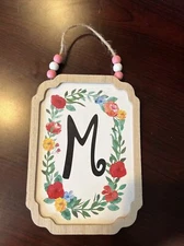 old east main monogram Floral Sign letter “M”- NEW
