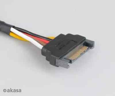 Akasa AK-CBPW04-30 SATA Stromkabel Verlängerung 30cm 
