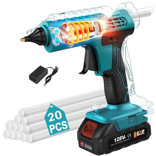 Akku Heißklebepistole Kabellos Klebepistole Mit 20x Klebestifte Für Makita 21V - Bild 15 von 18