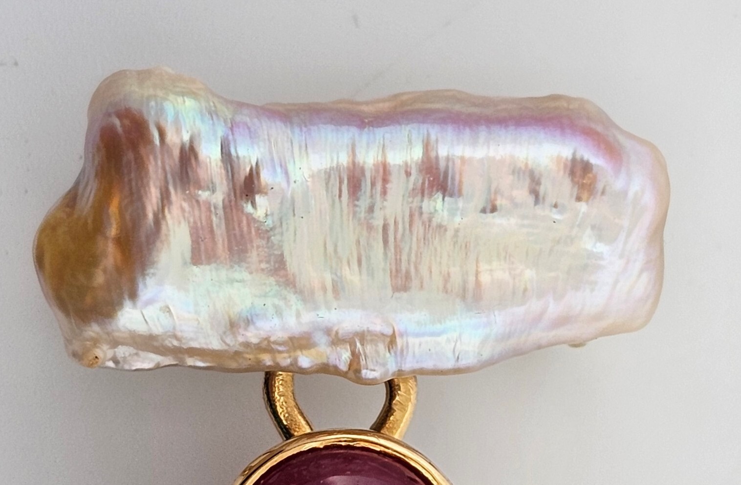 Vintage Large Solid 14K Gold Ruby Rutilated Quart… - image 13