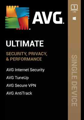 AVG Ultimate 2026 für 1 Gerät 2 Jahre für Windows PC - E-Mail-Code am selben Tag