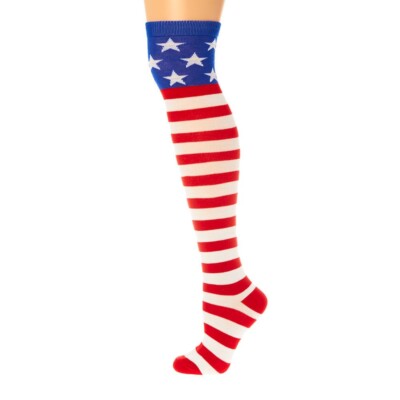 Claire's USA Knee High Socks American Flag 4th of July One Size New