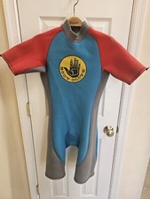 Vintage 1980s Body Glove Shorty Wetsuit Adult Size ML OG Color Combo Red  Blue