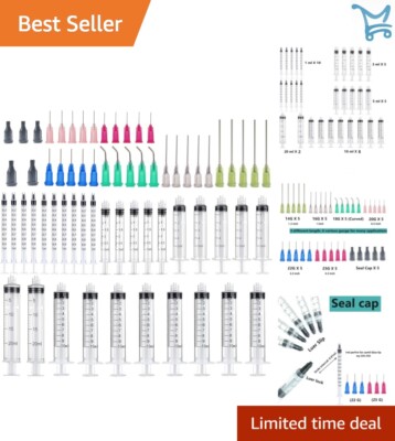 Versatile 30 Pack Glue Dispensers with Multiple Size Tips for Crafts and Labs