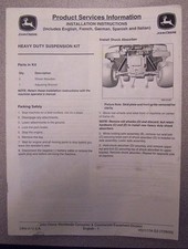 JOHN DEERE INSTALLATION INSTRUCTIONS HEAVY DUTY SUSPENSION KIT