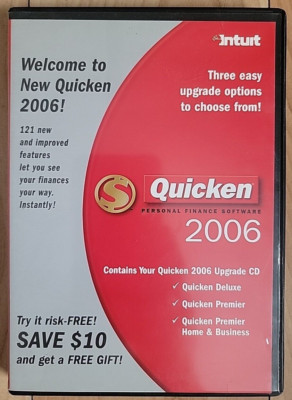 Intuit Quicken 2006 Premier Home Business Deluxe UPGRADE CD Windows Vista / XP/7