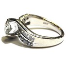 14k white gold 1.14ct round European diamond engagement ring 4.9g estate ladies — photo 4