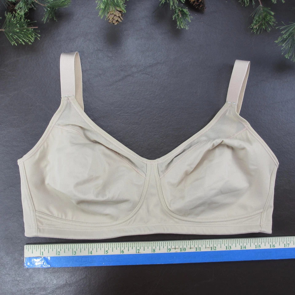 Hanes Bra 38DD Tan Lightly Lined Underwire Adjustable Clasp Back - Image 2 of 4