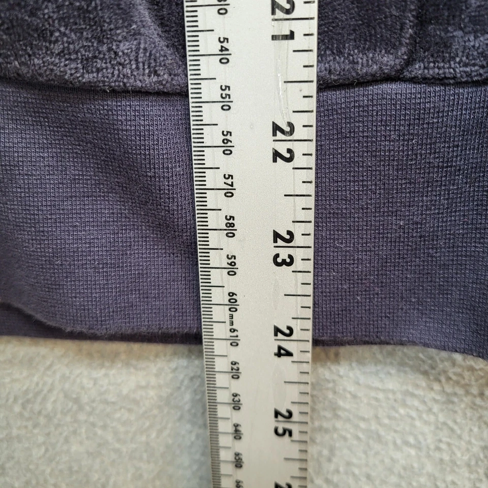 Sudadera Juicy Couture Mujer Mediana Púrpura Y2K Terciopelo Recortada Sudadera con Capucha Cuello Simulado Foto 3 de 4