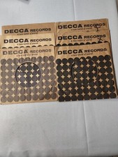 45 RPM 7" RECORD SLEEVES CO. SLEEVE 6 PACK SEE PHOTOS - Decca SLV7