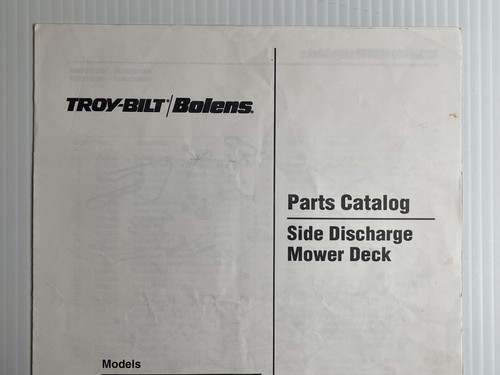 Catalogo parti ponte tosaerba Troy-Bilt/Bolens - coperture modelli ponte *14051/14052* - Foto 2 di 4