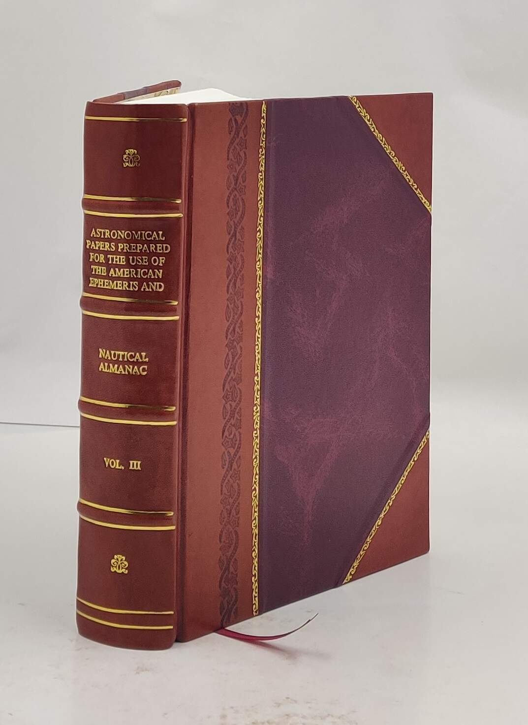 Vintage Leather-Bound Astronomical Papers for American Ephemeris