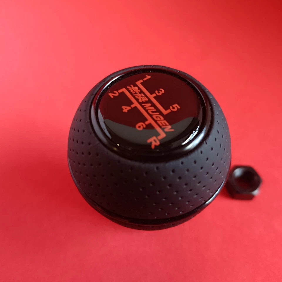 BLACK LEATHER MUGEN 6SP JDM SPORT SHIFT GEAR KNOB for CIVIC MKX MK9 ACCORD COUPE - Image 4 of 4