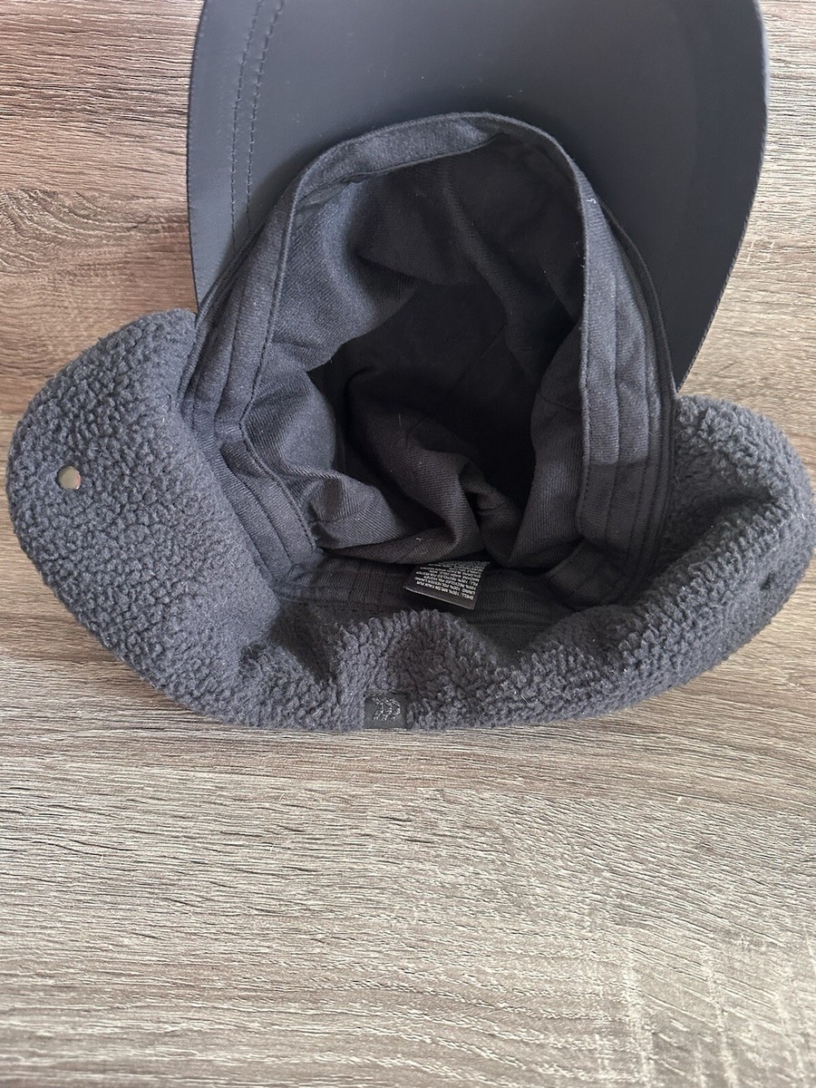 All in Motion Flapper Hat Ear Flap Black Sherpa Baseball Cap  display picture 3