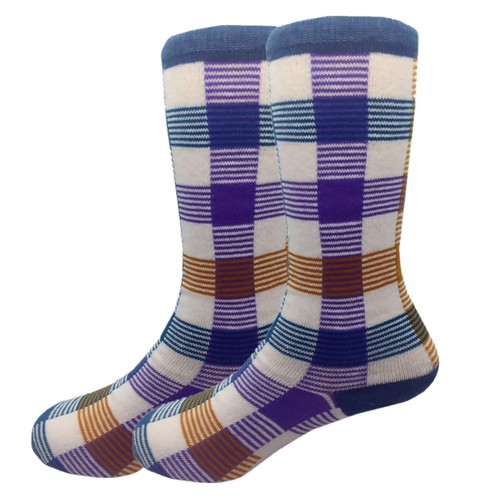 Boys' Colorful Stripe Stocking Youth Pattern Knee High Cotton Socks 8 Pairs - Picture 3 of 7