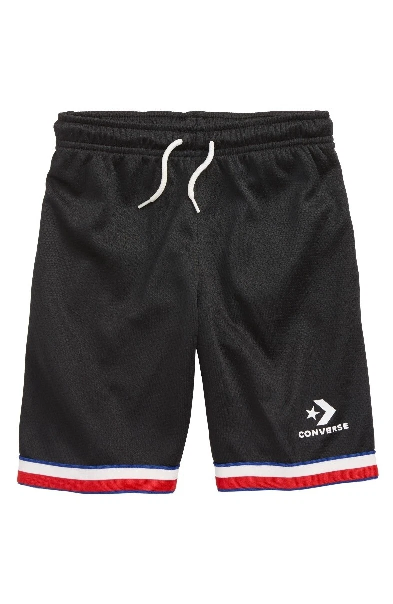 CONVERSE PANTALONCINI CORTI IN RETE PER BAMBINI RAGAZZI OSSIDIANA. TG M (10 12 anni)