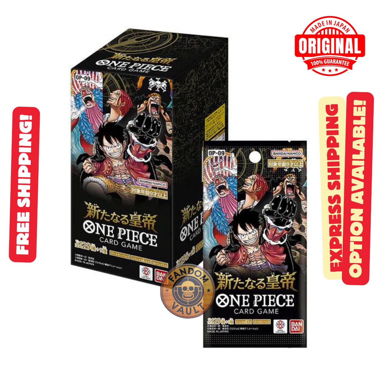 One Piece Card Game The Four Emperors OP-09 Booster Box Japan 24 packs- In  Stock | eBay