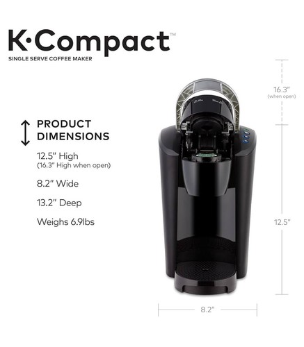Keurig K-Compact Single-Serve K-Cup Pod Kaffeemaschine - Schwarz - Bild 2 von 2