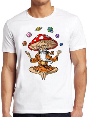 Magic Mushroom Buddha Yoga Planeten Solar Cool Top Geschenk Tee T-Shirt 4059