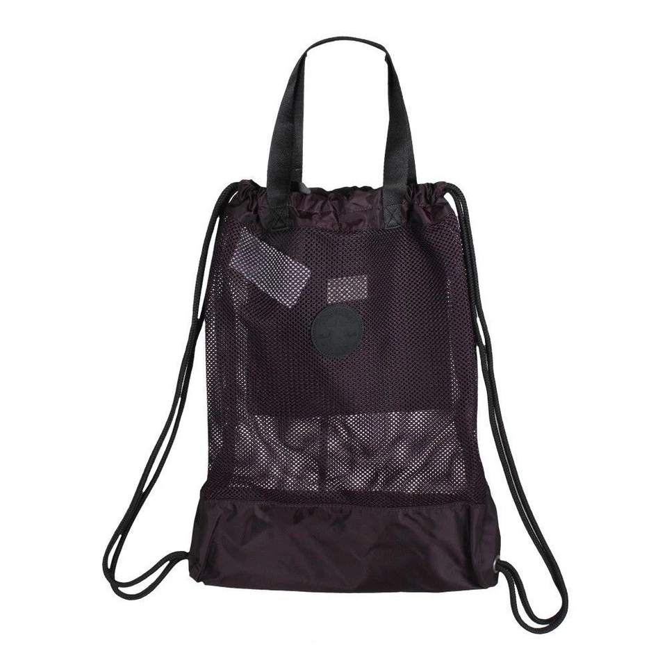 Новый CONVERSE все звезды Chuck Taylor сетки рюкзак Cinch сумка с короткими ручками спортзал черный розовый - Изображение 4 из 4