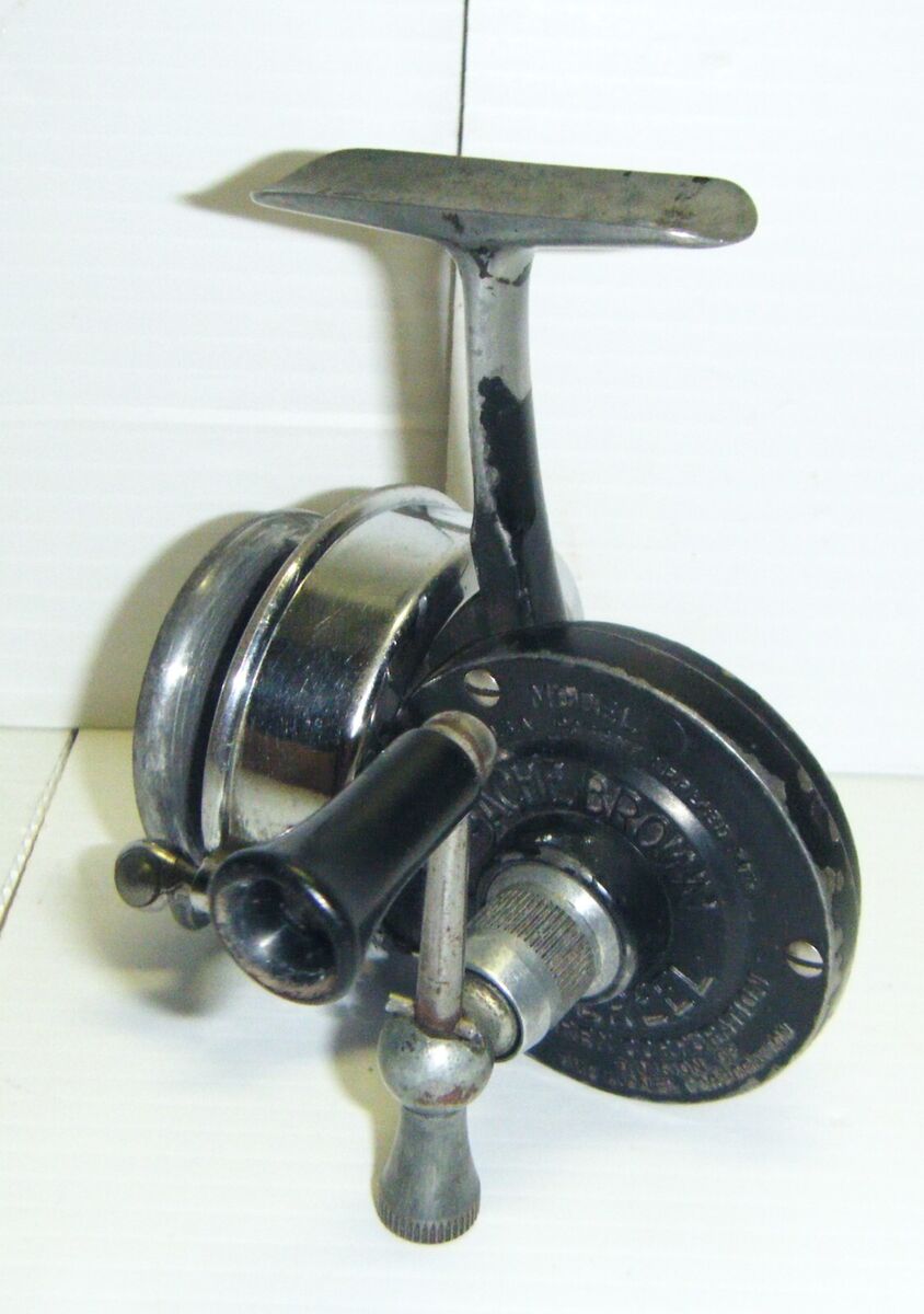 Vintage Bache Brown Half Bale Mastereel Spinning Reel Model Vintage Bache Brown Half Bale Mastereel Spinning Reel Model