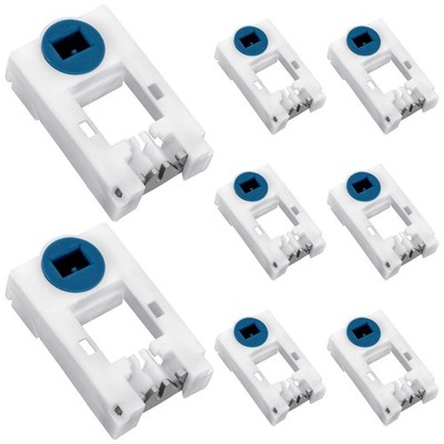 Briwooody 8 Pcs Window Spiral Balance Pivot Lock Shoe Vinyl white, blue 