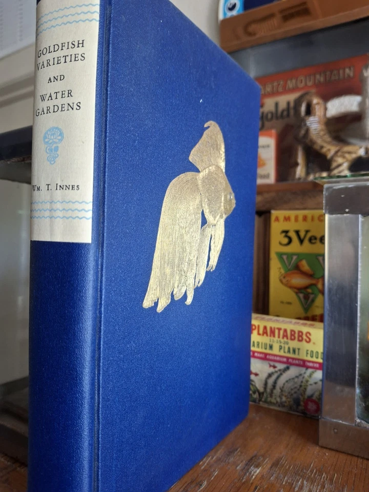 复古水族箱原装 Innes 金鱼品种和水上花园/防尘夹克 — 第 3/4 张图片