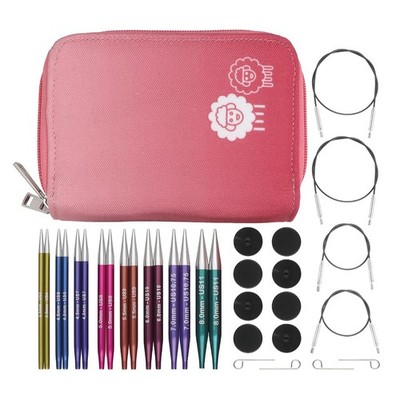 KnitPro Zing Deluxe Interchangeable Needle Set 4'' (10cm) | 8 US Sizes (4 to 11)