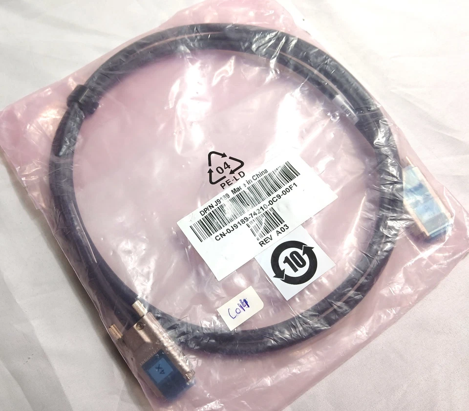 Dell J9189 6FT External Twinax SAS Cable 2M SFF-8470 M for MD1000/MD1120/MD3000 - Image 2 of 4