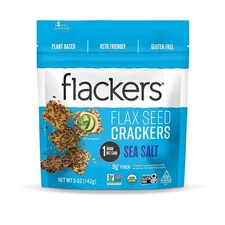 Doctor In The Kitchen Flackers Flax Seed Crackers Sea Salt, 5 oz