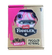 Fuggler Baby Pinkles 3.5" WIDE EYED WEIRDO Pink Zebra Keychain