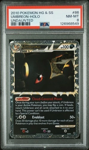 PSA 8 Umbreon Holo PRIME #86 2010 Pokemon Undaunted 126968549