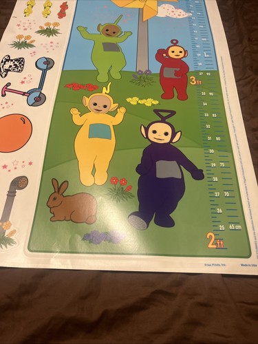 VINTAGE - Teletubbies Measure Me Rare Jumbo Stick Ups Wall Decals Nursery Baby - Picture 3 of 12