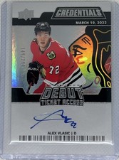 2024-25 Upper Deck Credentials Alex Vlasic Debut Ticket Access Auto RC #150/299