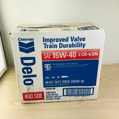 (3) Chevron Delo 400 SDE SAE 15W-40, 1 Gallon, Heavy Duty Diesel Engine Oil