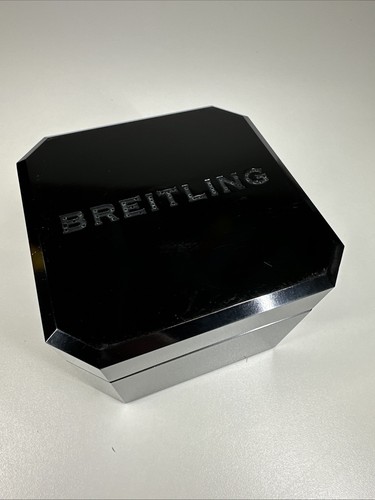 BREITLING 1884 Watch Box EMPTY - Hard Black Gloss Plastic MADE IN FRANCE *READ*