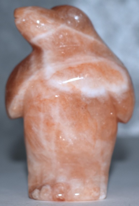 Beautiful Fire Quartz Penguin 3.79"/392 Grams
