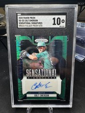 2024 Panini Prizm - Sensational Signatures Colt Emerson #SS-CE Green Pulsar /25