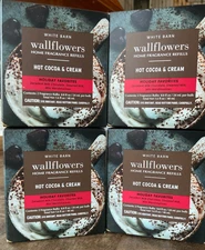 4 Sets 2 = 8 HOT COCOA & CREAM Wallflowers Refill BULBS Bath and Body Works Bulb