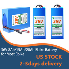 48V Battery 36 Volt 8Ah 15Ah 20Ah Electric Lithium Battery for 0-1000W Motor