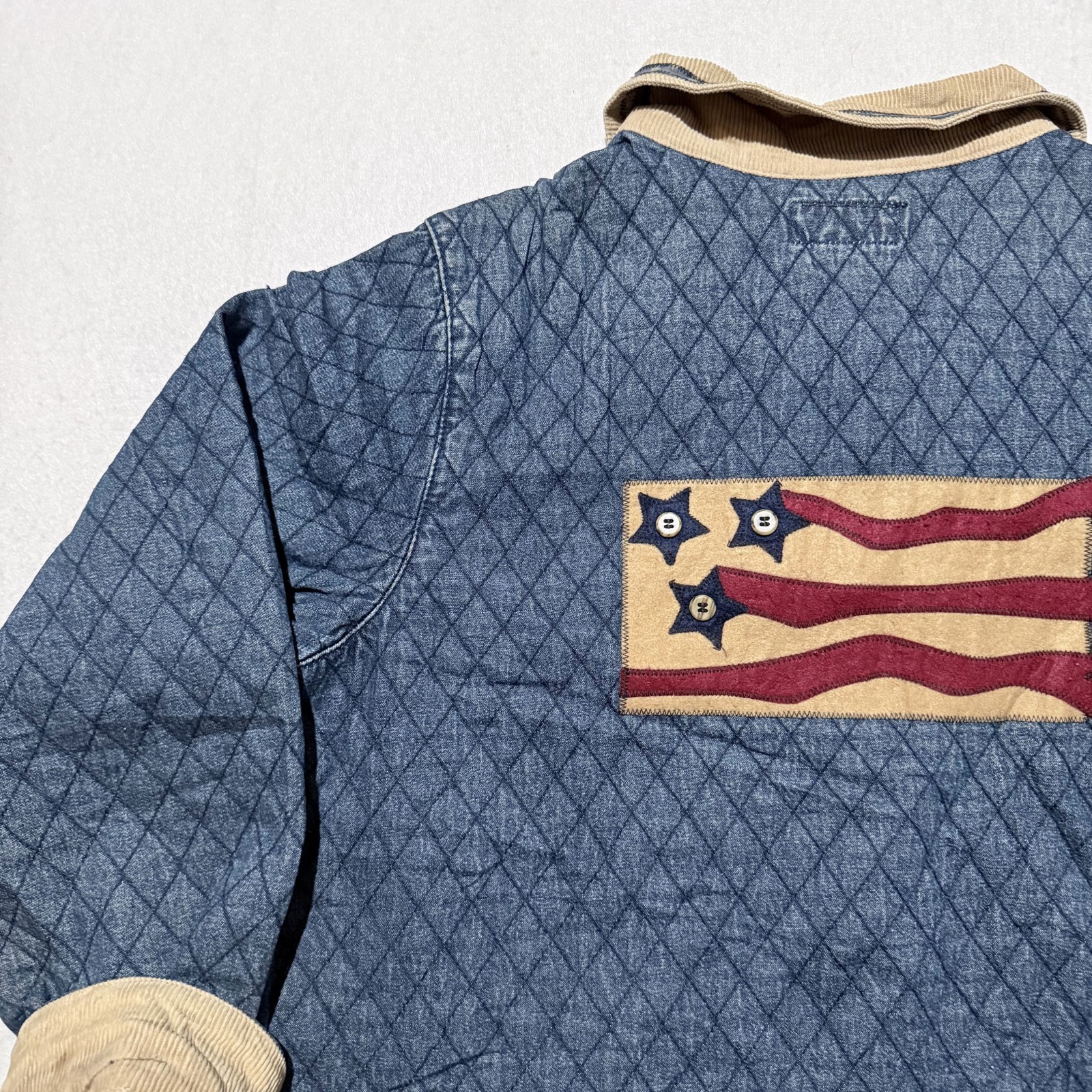 Vintage Quilted Denim Patchwork Jacket Haik’s Wom… - image 7