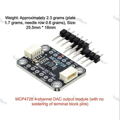 MCP4728 Four-channel DAC Output with EEPROM Module Compatible with STEMA QTQwiic